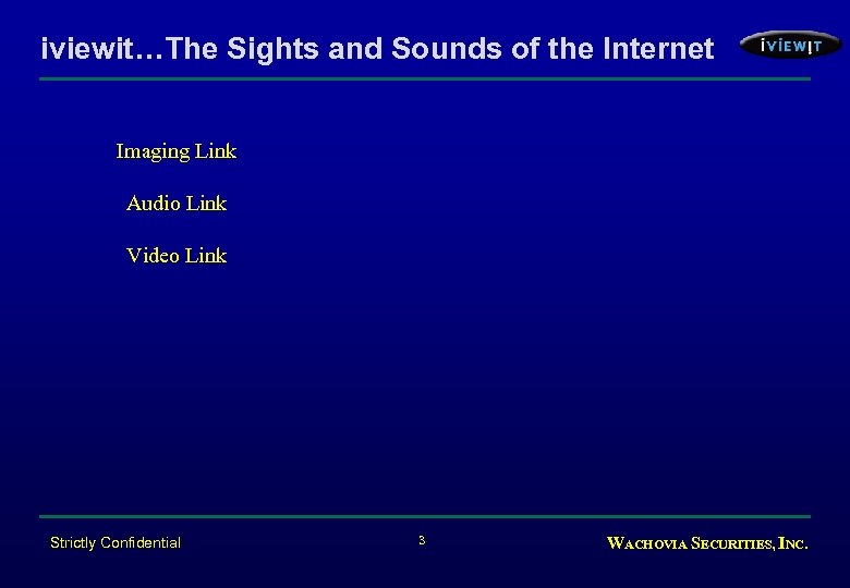iviewit…The Sights and Sounds of the Internet Imaging Link Audio Link Video Link Strictly