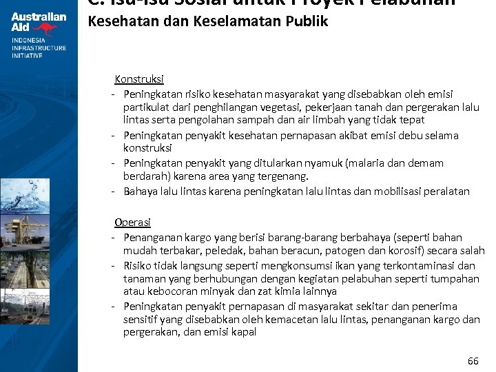 C. Isu-isu Sosial untuk Proyek Pelabuhan Kesehatan dan Keselamatan Publik Konstruksi - Peningkatan risiko