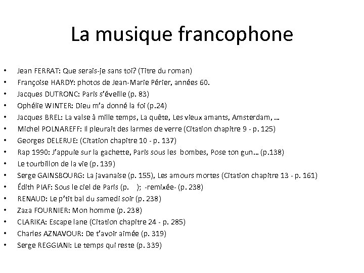 La musique francophone • • • • Jean FERRAT: Que serais-je sans toi? (Titre