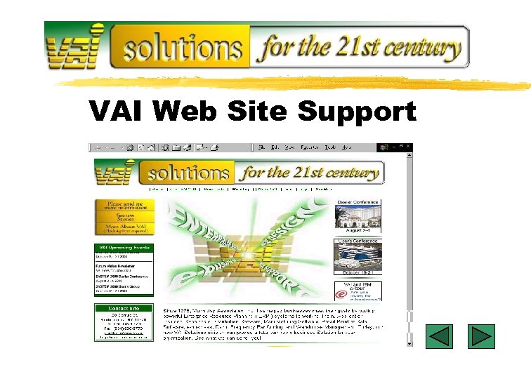 VAI Web Site Support 