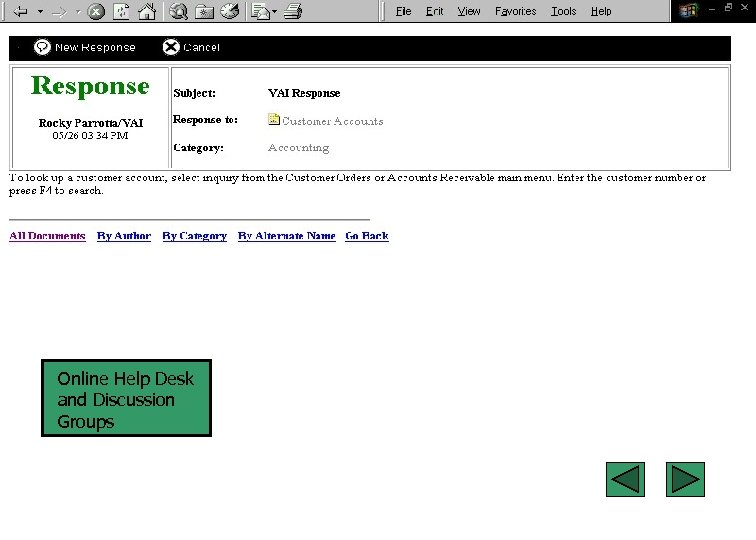 Online Help Desk and Discussion Groups 