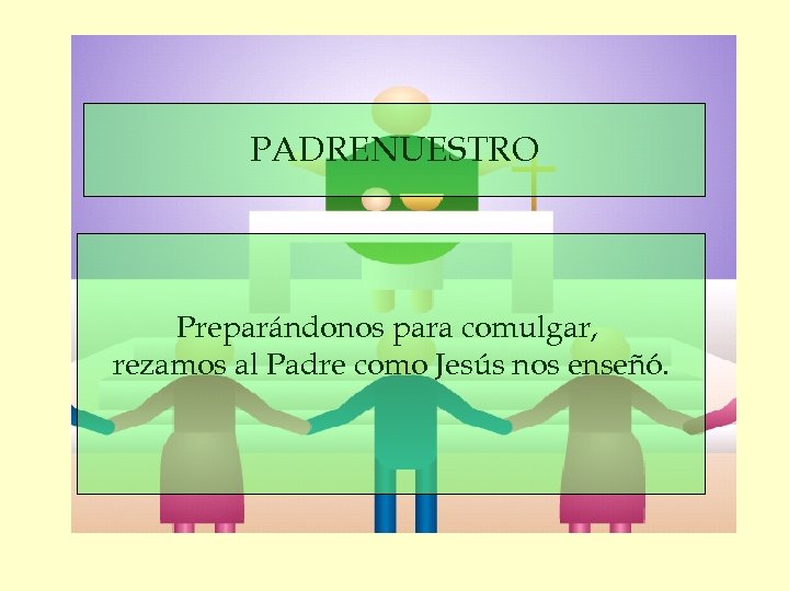 PADRENUESTRO Preparándonos para comulgar, rezamos al Padre como Jesús nos enseñó. 