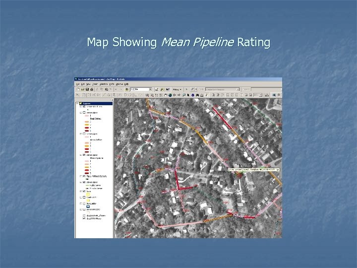 Map Showing Mean Pipeline Rating 