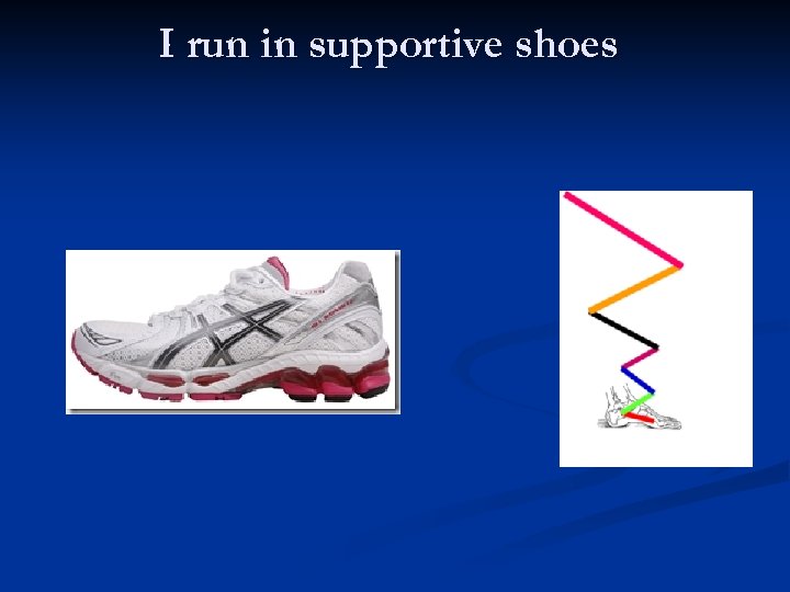 I run in supportive shoes 