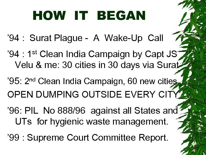 HOW IT BEGAN ’ 94 : Surat Plague - A Wake-Up Call ’ 94