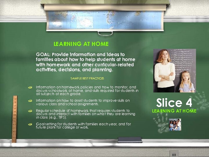 LEARNING AT HOME GOAL: Provide information and ideas to families about how to help
