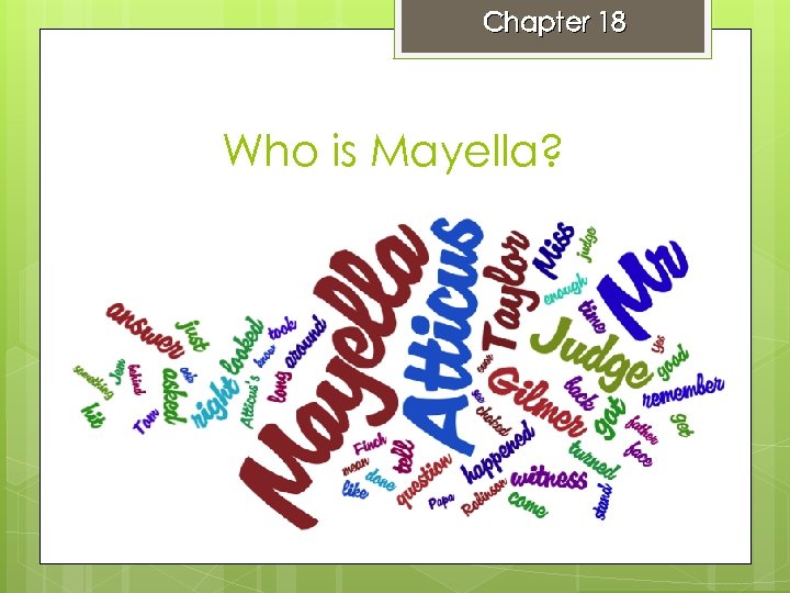 Chapter 18 Who is Mayella? 