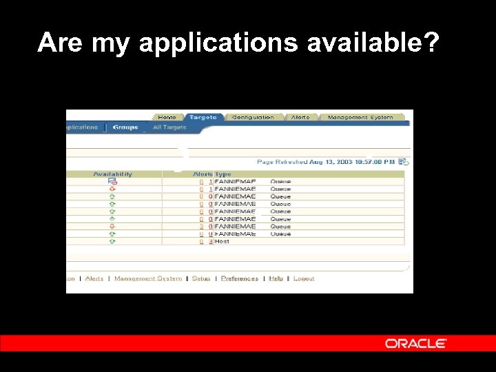 Are my applications available? 