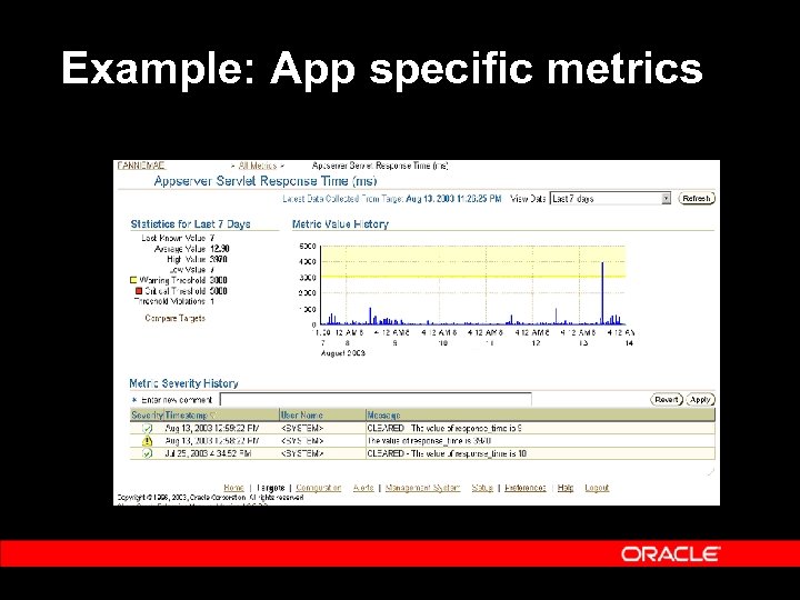 Example: App specific metrics 