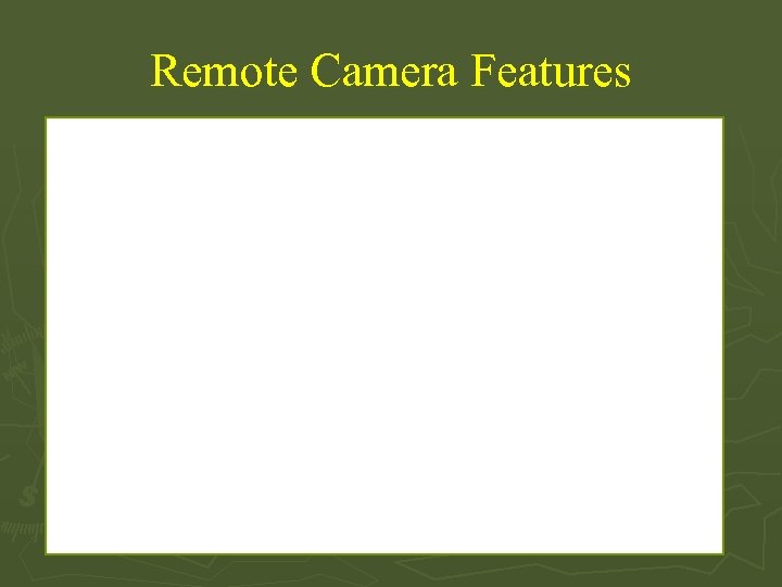 Remote Camera Features 