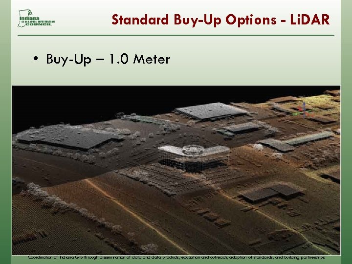Standard Buy-Up Options - Li. DAR • Buy-Up – 1. 0 Meter Coordination of