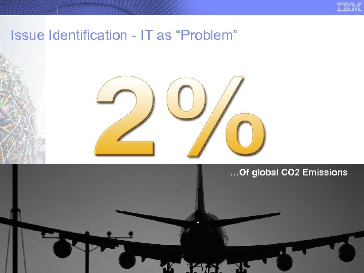 Issue Identification - IT as “Problem” …Of global CO 2 Emissions © 2008 IBM