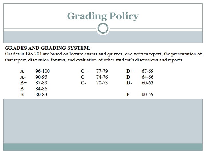 Grading Policy 