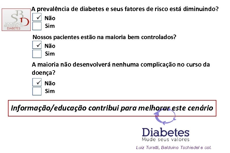 A prevalência de diabetes e seus fatores de risco está diminuindo? Nossos pacientes estão