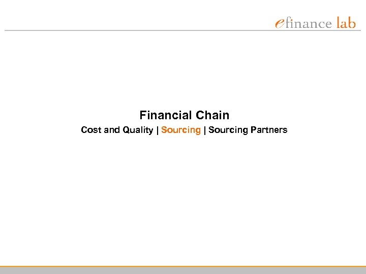 Financial Chain Cost and Quality | Sourcing Partners 