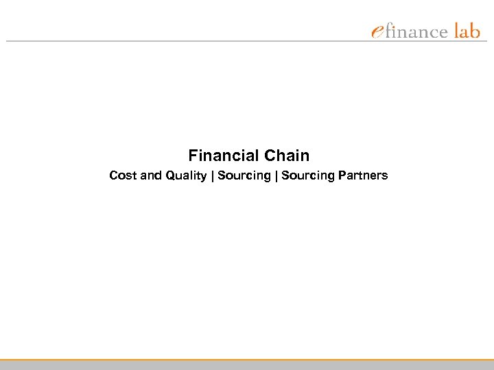 Financial Chain Cost and Quality | Sourcing Partners 