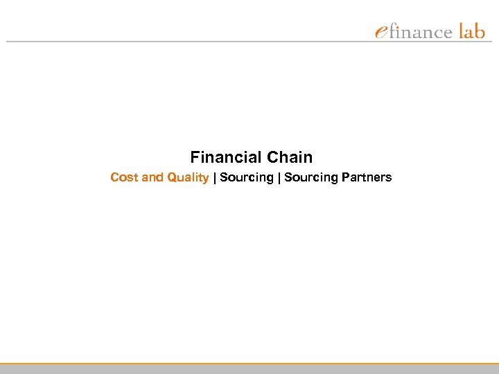 Financial Chain Cost and Quality | Sourcing Partners 