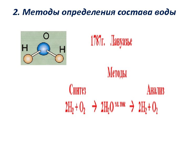 Как определяется состав края. Способы определения воды. Определение состава воды. Формула воды в химии. Вода. Методы определения состава воды.