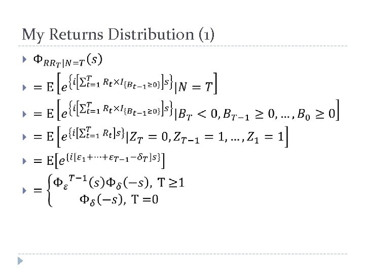 My Returns Distribution (1) 