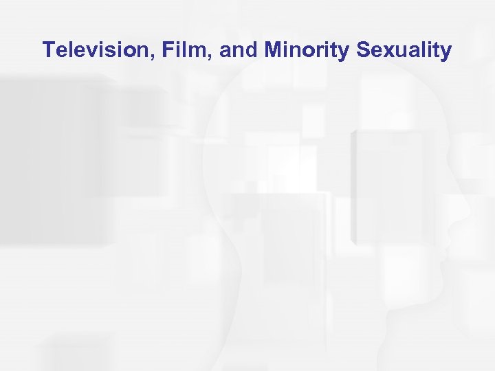 Television, Film, and Minority Sexuality 
