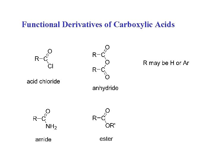 Functional Derivatives of Carboxylic Acids 