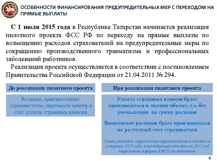 ОСОБЕННОСТИ ФИНАНСИРОВАНИЯ ПРЕДУПРЕДИТЕЛЬНЫХ МЕР С ПЕРЕХОДОМ НА ПРЯМЫЕ ВЫПЛАТЫ С 1 июля 2015 года