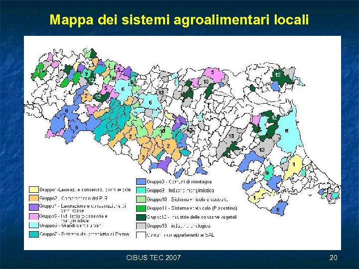 Mappa dei sistemi agroalimentari locali CIBUS TEC 2007 20 