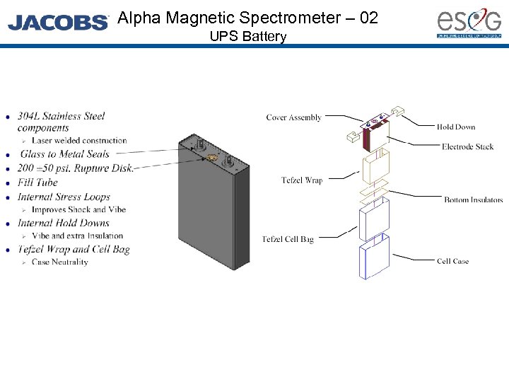 Alpha Magnetic Spectrometer – 02 UPS Battery 