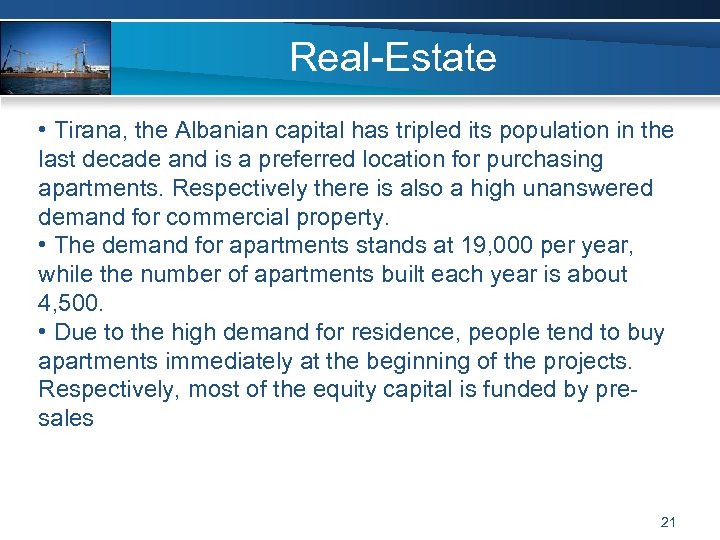Real-Estate • Tirana, the Albanian capital has tripled its population in the last decade
