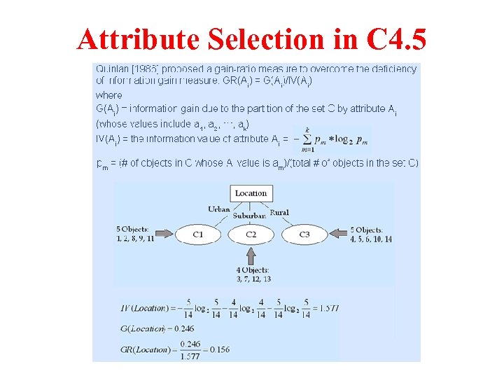 Attribute Selection in C 4. 5 