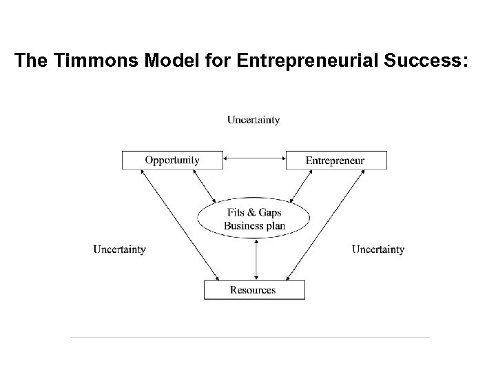 The Timmons Model for Entrepreneurial Success: 
