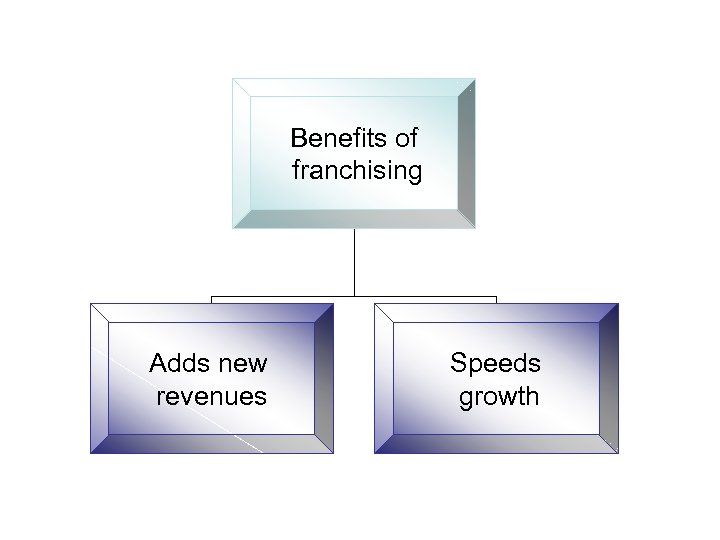 Benefits of franchising Adds new revenues Speeds growth 