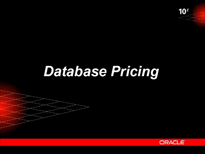 Database Pricing 