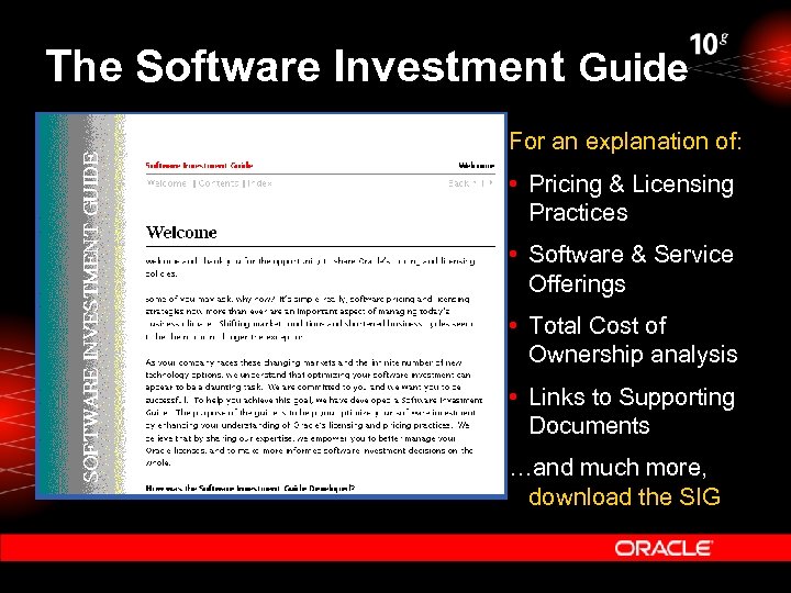 The Software Investment Guide For an explanation of: • Pricing & Licensing Practices •
