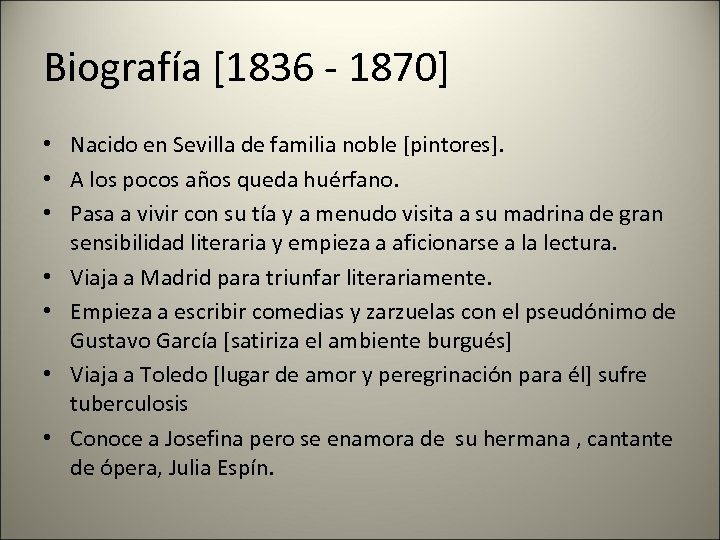 Biografía [1836 - 1870] • Nacido en Sevilla de familia noble [pintores]. • A