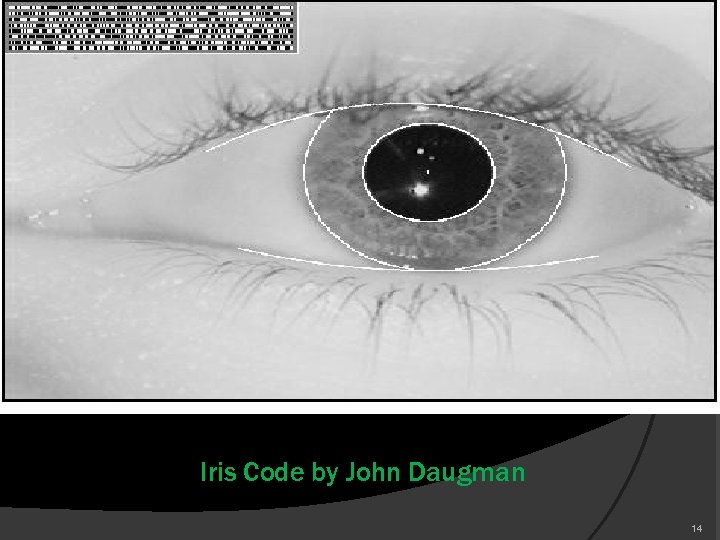Iris Code by John Daugman 14 