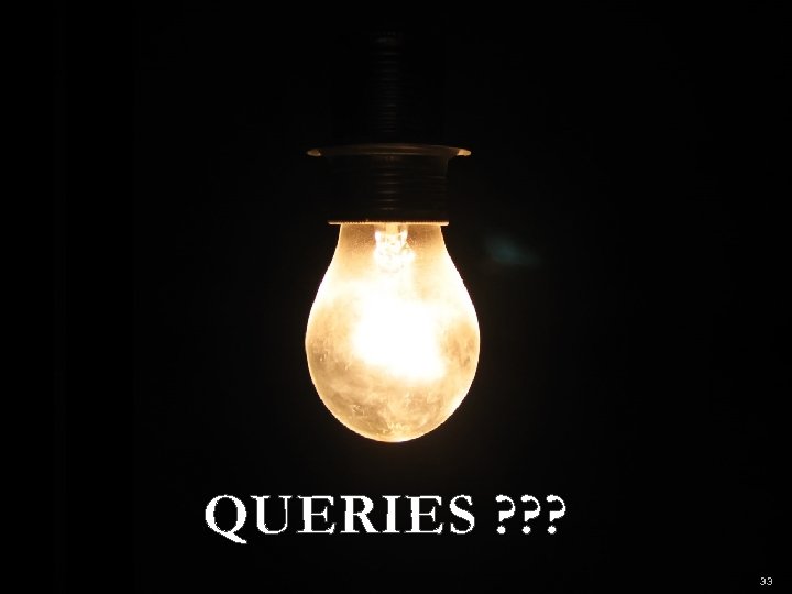 QUERIES ? ? ? 33 