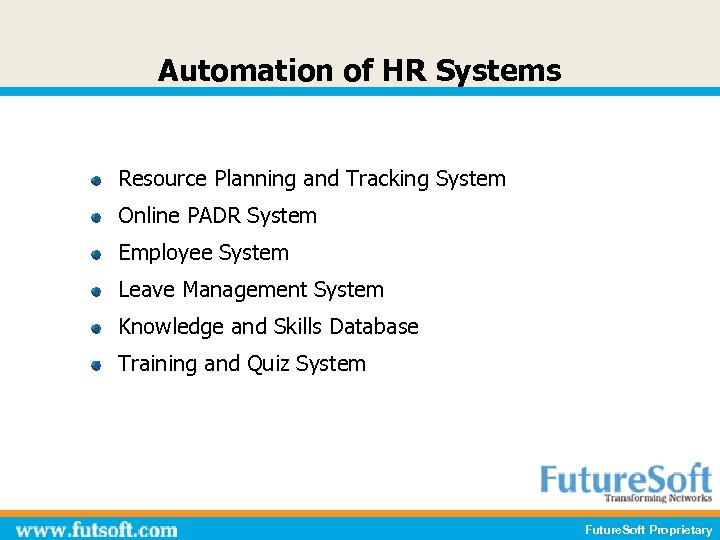 Automation of HR Systems Resource Planning and Tracking System Online PADR System Employee System