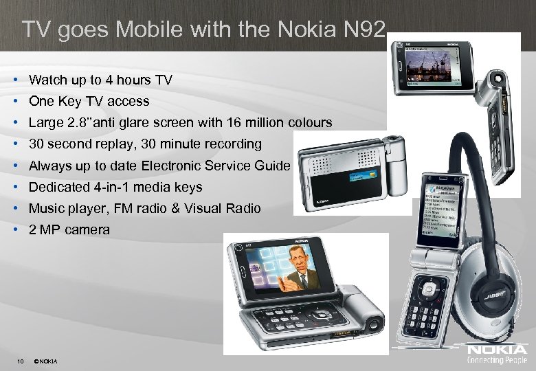 TV goes Mobile with the Nokia N 92 • Watch up to 4 hours