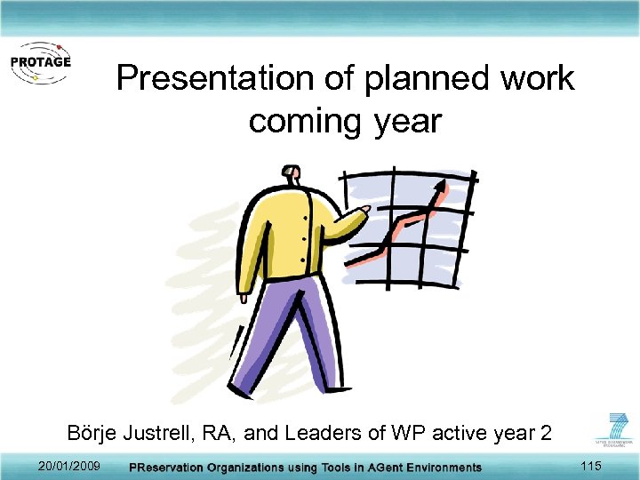 Presentation of planned work coming year Börje Justrell, RA, and Leaders of WP active