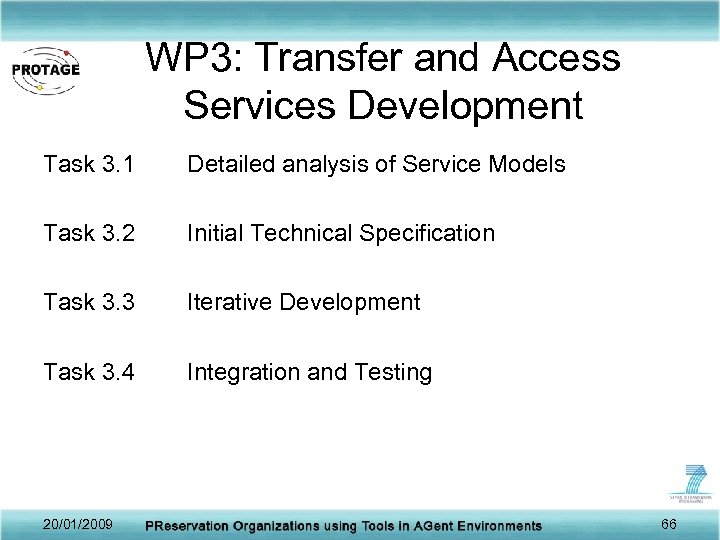 WP 3: Transfer and Access Services Development Task 3. 1 Detailed analysis of Service