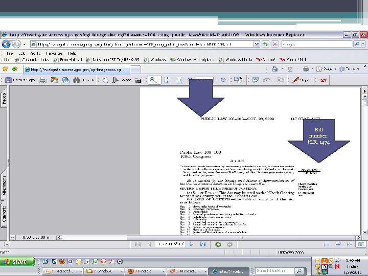 Bill number: H. R. 1474 