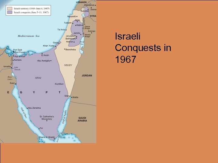 Israeli Conquests in 1967 
