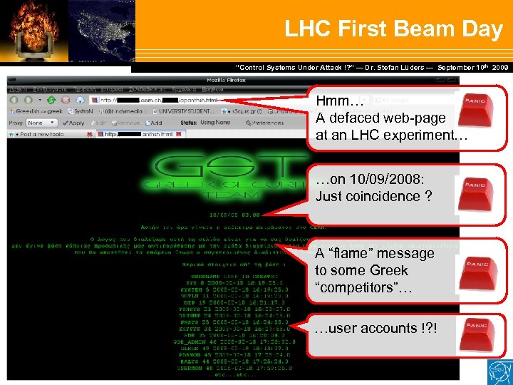 LHC First Beam Day Dr. Stefan Lüders — September Februar 2007 “Control Systems Under