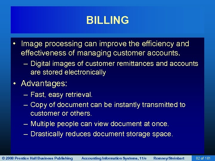 BILLING • Image processing can improve the efficiency and effectiveness of managing customer accounts.