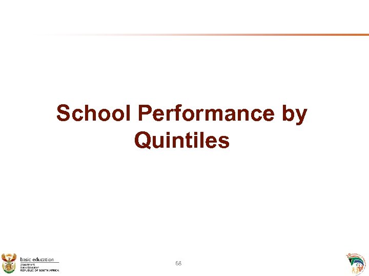 School Performance by Quintiles 68 