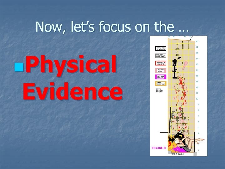 Now, let’s focus on the … n. Physical Evidence 
