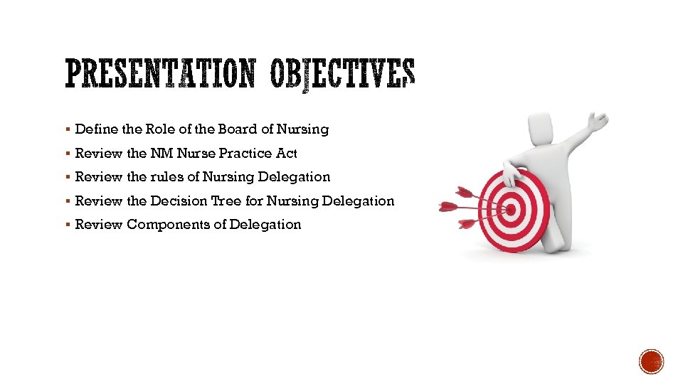 § Define the Role of the Board of Nursing § Review the NM Nurse