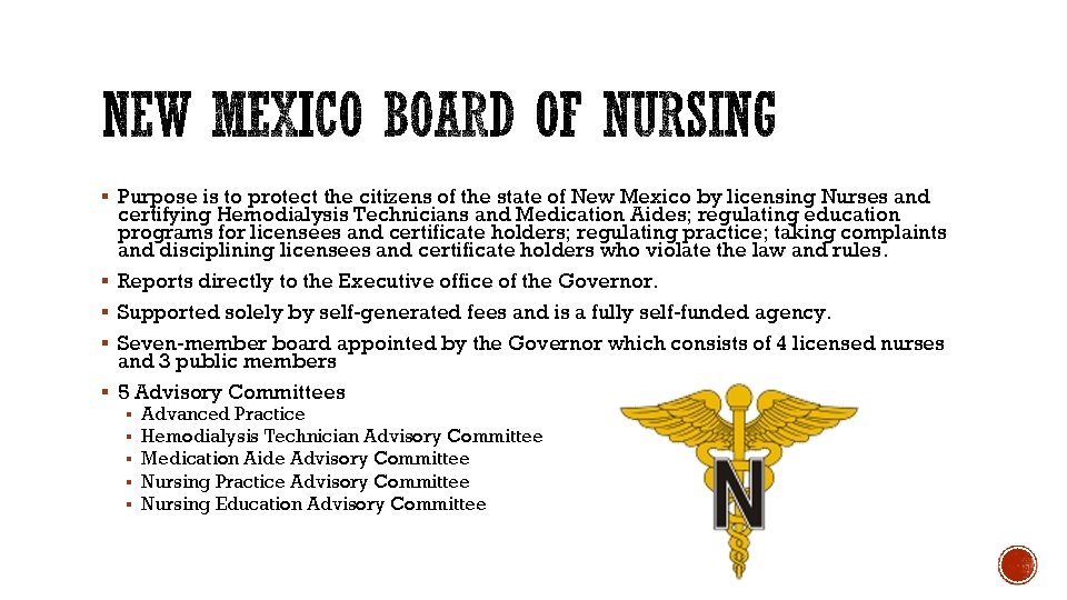 § Purpose is to protect the citizens of the state of New Mexico by