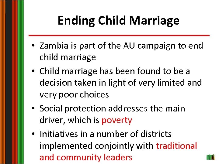 Ending Child Marriage • Zambia is part of the AU campaign to end child